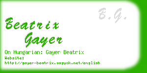 beatrix gayer business card